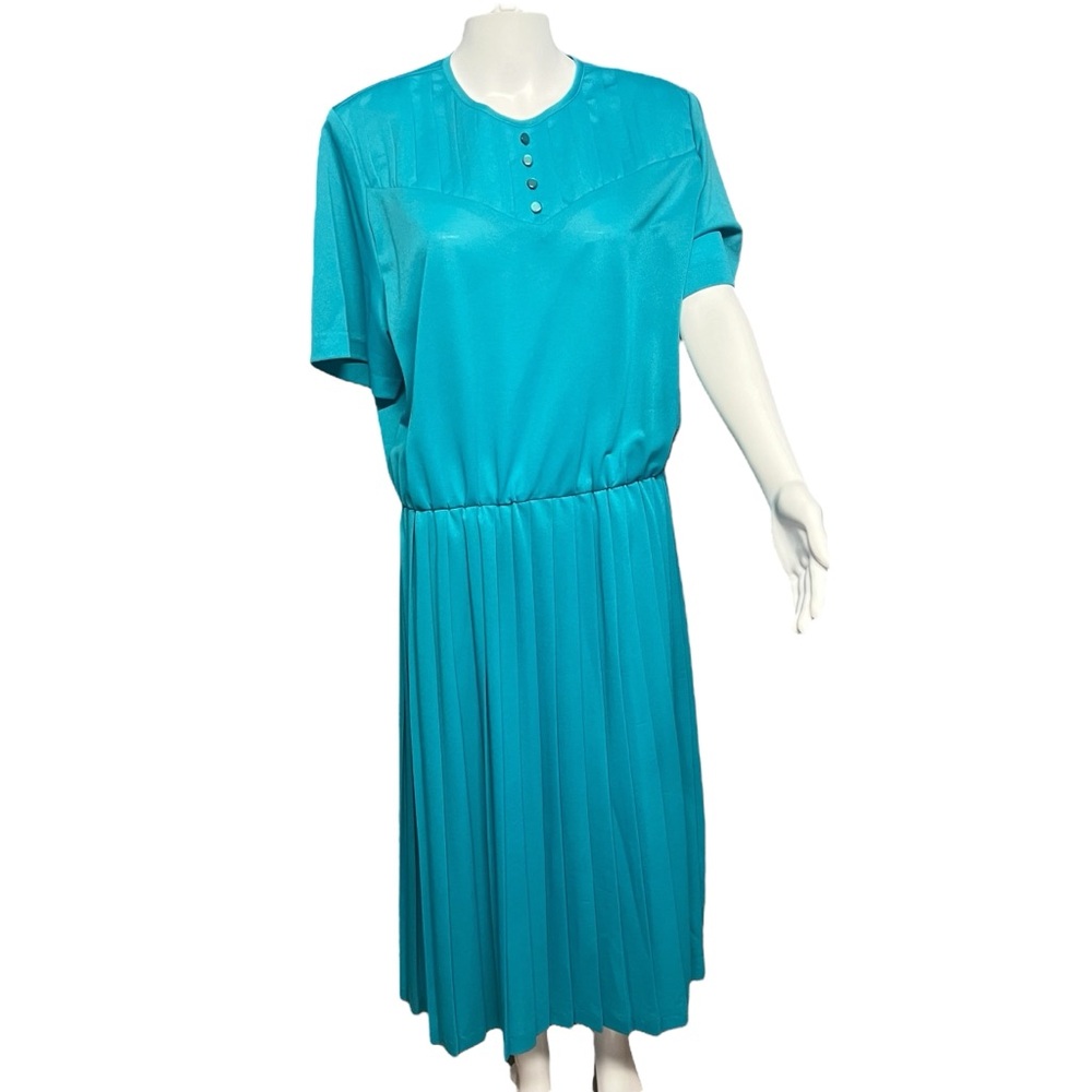 Vintage 80s Blair Boutique - Womens Pleated Dress Sz 18